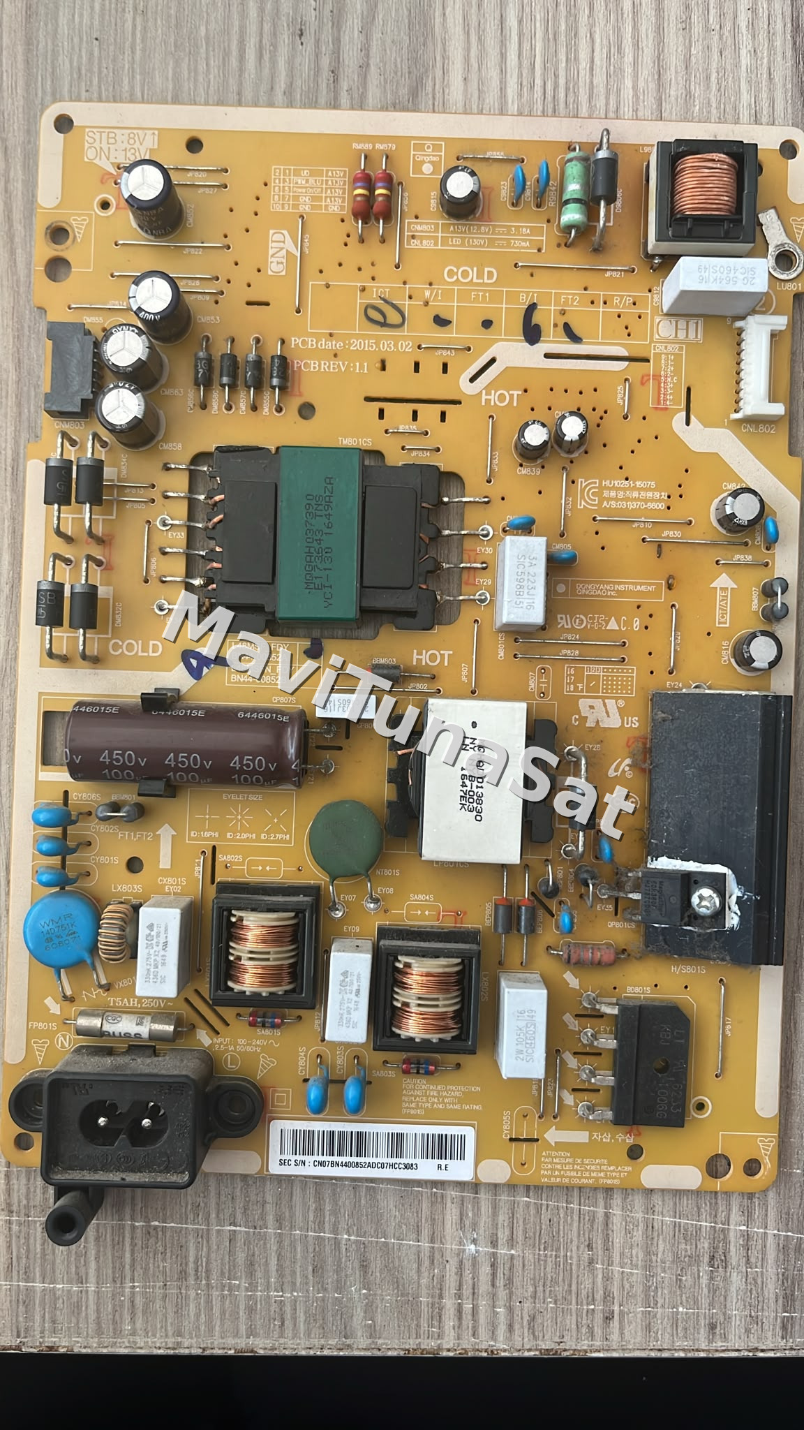 Samsung UE40J5270SS Power Board , BN44-00852A , L48MSF_FDY , HU10251-15075