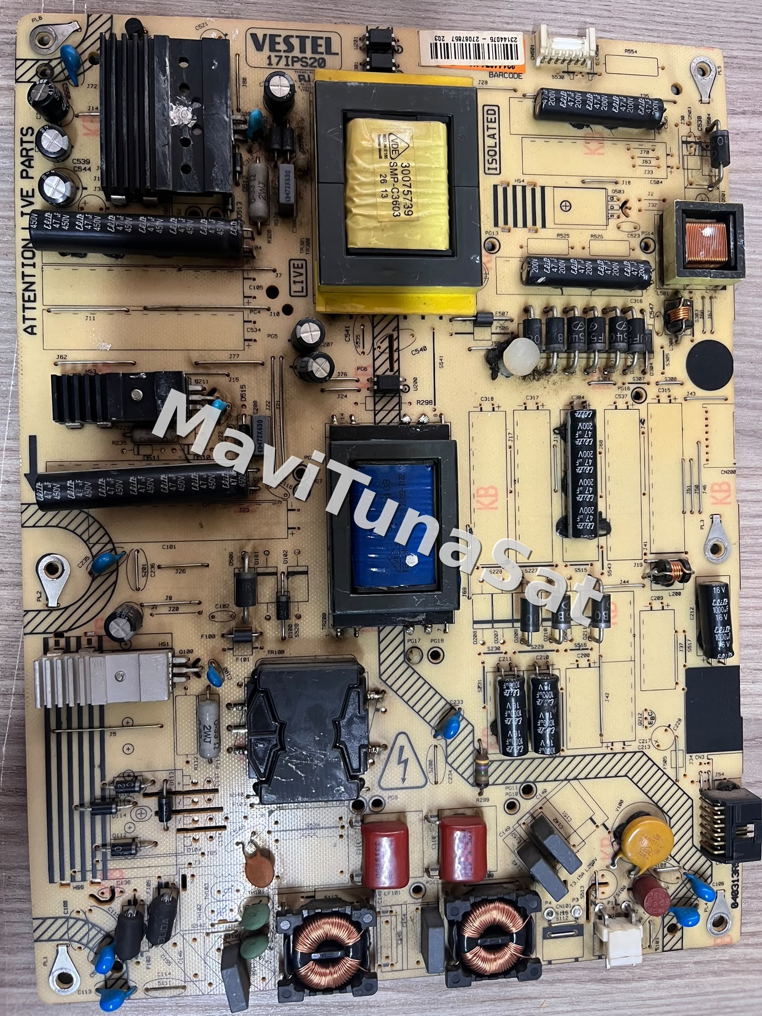 17IPS20, 23314097, 071114 R9, VESTEL 48UHL950, Power Board, Besleme, VES480QNES-3D-U02
